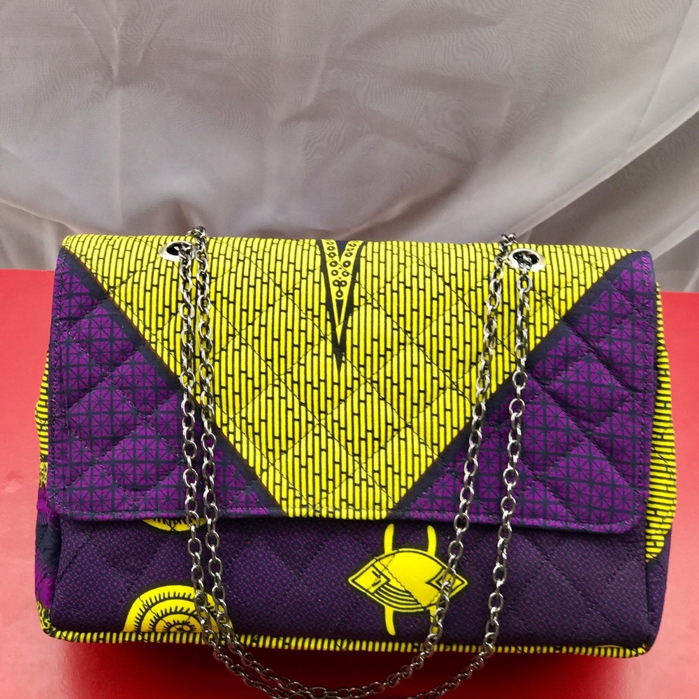 Quilted ankara satchel - Picture 2 of 7